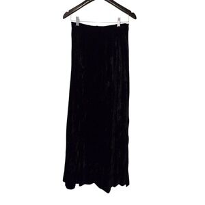 Vtg 90s Y2K Crush Velvet Maxi Skirt Women 2-4 Whimsigoth Dark Fairy Grunge Goth